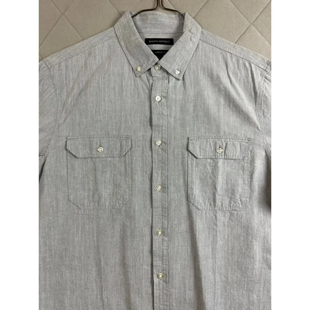Banana Republic Button Up‎ Men's Large Standard Fit Long Sleeve NWT